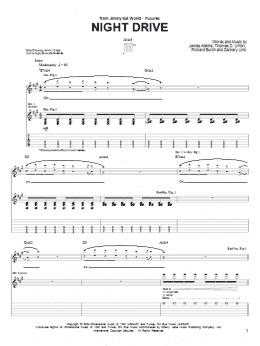 page one of Night Drive (Guitar Tab)