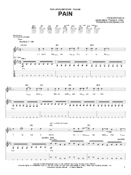page one of Pain (Guitar Tab)