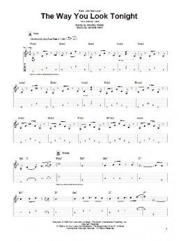 page one of The Way You Look Tonight (Guitar Tab)