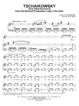 page one of Tschaikowsky (And Other Russians) (Piano & Vocal)