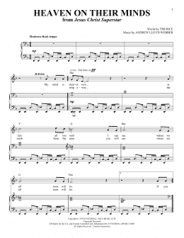 page one of Heaven On Their Minds (Piano & Vocal)