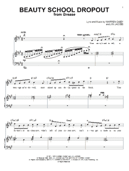 page one of Beauty School Dropout (Piano & Vocal)