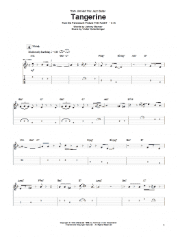 page one of Tangerine (Guitar Tab)