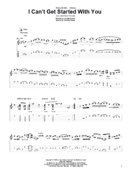 page one of I Can't Get Started With You (Guitar Tab)