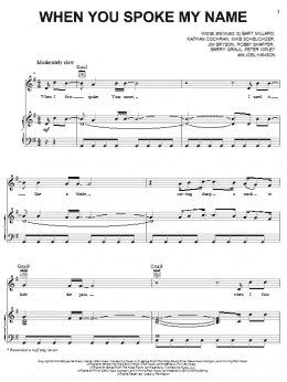 page one of When You Spoke My Name (Piano, Vocal & Guitar Chords (Right-Hand Melody))