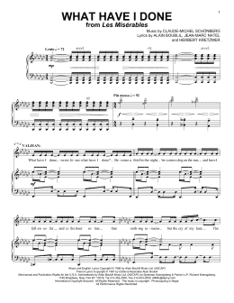 page one of What Have I Done (Piano & Vocal)