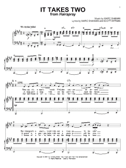 page one of It Takes Two (Piano & Vocal)