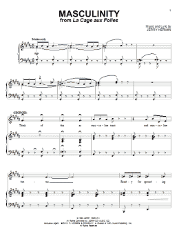 page one of Masculinity (Piano & Vocal)