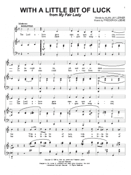 page one of With A Little Bit Of Luck (Piano & Vocal)