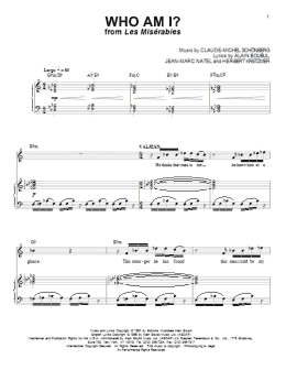 page one of Who Am I? (Piano & Vocal)