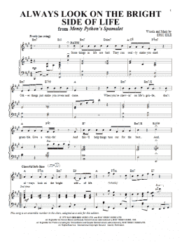 page one of Always Look On The Bright Side Of Life (from Monty Python's Spamalot) (Piano & Vocal)