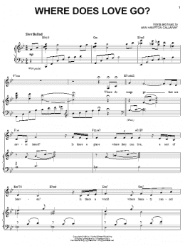 page one of Where Does Love Go? (Piano & Vocal)