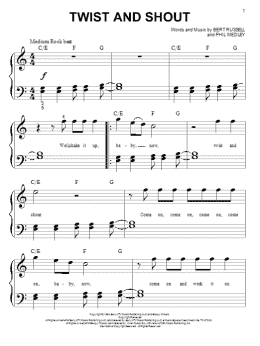 page one of Twist And Shout (Big Note Piano)