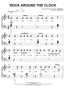 page one of Rock Around The Clock (Big Note Piano)