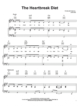 page one of The Heartbreak Diet (Piano, Vocal & Guitar Chords (Right-Hand Melody))