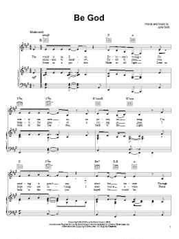 page one of Be God (Piano, Vocal & Guitar Chords (Right-Hand Melody))