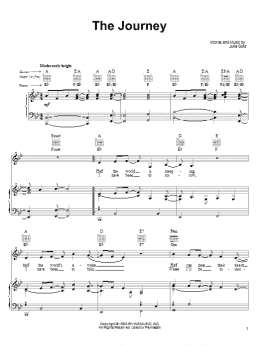 page one of The Journey (Piano, Vocal & Guitar Chords (Right-Hand Melody))