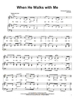 page one of When He Walks With Me (Piano, Vocal & Guitar Chords (Right-Hand Melody))