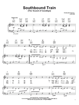 page one of Southbound Train (The Sound Of Goodbye) (Piano, Vocal & Guitar Chords (Right-Hand Melody))