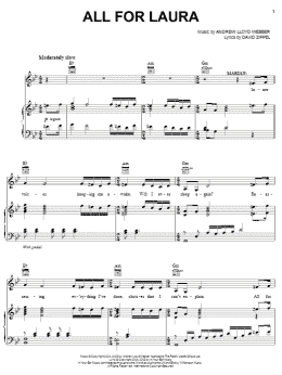 page one of All For Laura (Piano, Vocal & Guitar Chords (Right-Hand Melody))