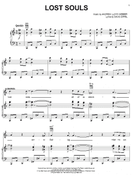 page one of Lost Souls (Piano, Vocal & Guitar Chords (Right-Hand Melody))