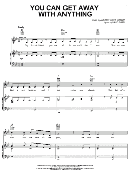 page one of You Can Get Away With Anything (Piano, Vocal & Guitar Chords (Right-Hand Melody))