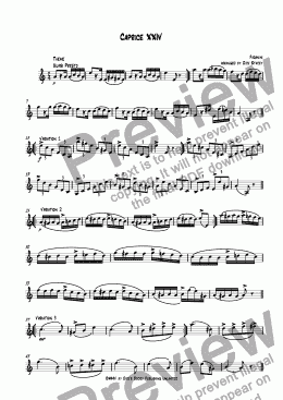 page one of Caprice XXIV (Paganini)