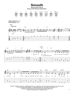 page one of Smooth (Easy Guitar Tab)
