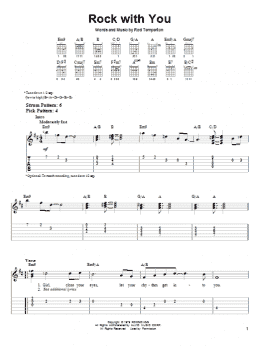 page one of Rock With You (Easy Guitar Tab)