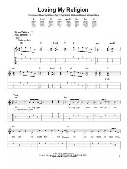 page one of Losing My Religion (Easy Guitar Tab)