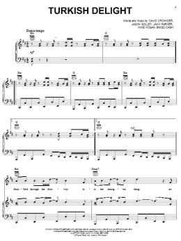 page one of Turkish Delight (Piano, Vocal & Guitar Chords (Right-Hand Melody))