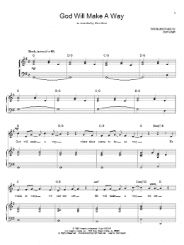 page one of God Will Make A Way (Piano & Vocal)