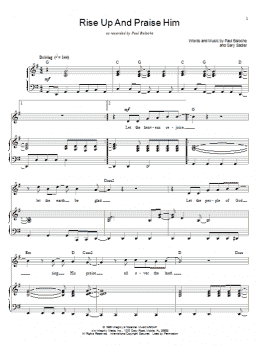 page one of Rise Up And Praise Him (Piano & Vocal)