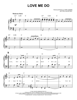 page one of Love Me Do (Very Easy Piano)