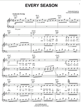 page one of Every Season (Piano, Vocal & Guitar Chords (Right-Hand Melody))