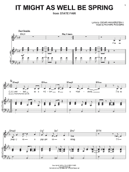 page one of It Might As Well Be Spring (Piano, Vocal & Guitar Chords (Right-Hand Melody))