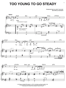 page one of Too Young To Go Steady (Piano, Vocal & Guitar Chords (Right-Hand Melody))