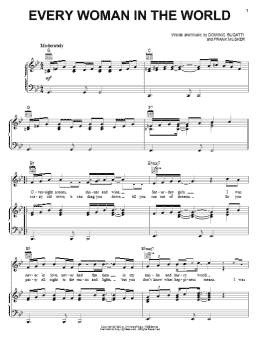 page one of Every Woman In The World (Piano, Vocal & Guitar Chords (Right-Hand Melody))