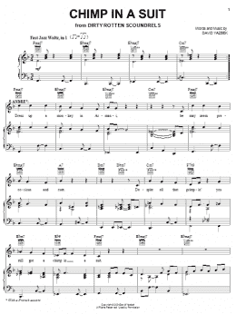 page one of Chimp In A Suit (Piano, Vocal & Guitar Chords (Right-Hand Melody))