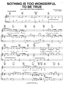 page one of Nothing Is Too Wonderful To Be True (Piano, Vocal & Guitar Chords (Right-Hand Melody))
