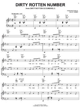 page one of Dirty Rotten Number (Piano, Vocal & Guitar Chords (Right-Hand Melody))