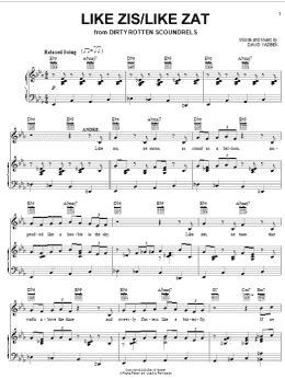 page one of Like Zis/Like Zat (Piano, Vocal & Guitar Chords (Right-Hand Melody))