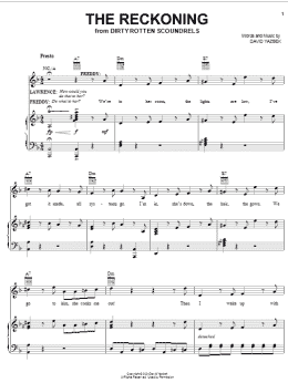page one of The Reckoning (Piano, Vocal & Guitar Chords (Right-Hand Melody))