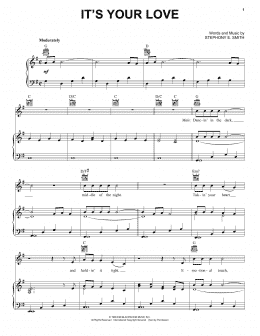 page one of It's Your Love (Piano, Vocal & Guitar Chords (Right-Hand Melody))
