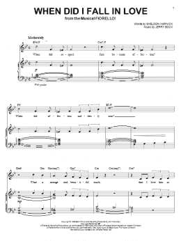 page one of When Did I Fall In Love (Piano, Vocal & Guitar Chords (Right-Hand Melody))
