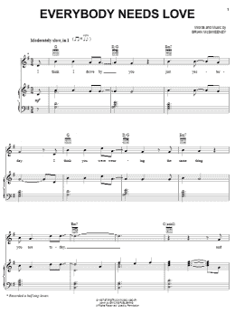 page one of Everybody Needs Love (Piano, Vocal & Guitar Chords (Right-Hand Melody))