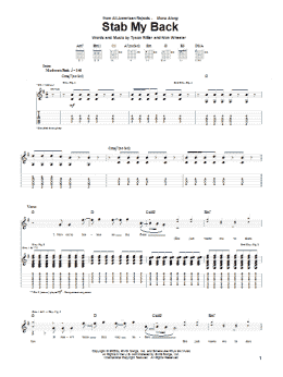 page one of Stab My Back (Guitar Tab)