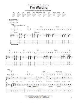 page one of I'm Waiting (Guitar Tab)