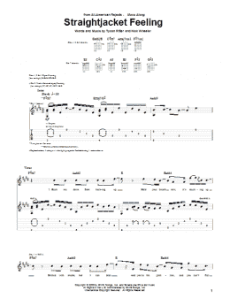 page one of Straightjacket Feeling (Guitar Tab)