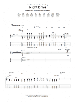 page one of Night Drive (Guitar Tab)